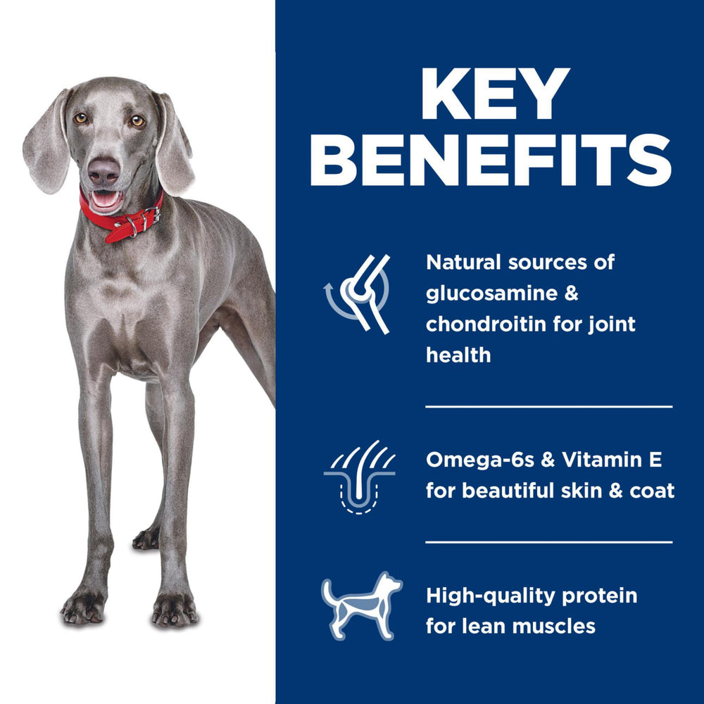 Hill's Science Diet joint health image highlighting glucosamine and chondroitin for mobility