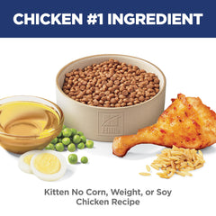 Hill's Science Diet kitten balanced minerals image emphasizing bones and teeth