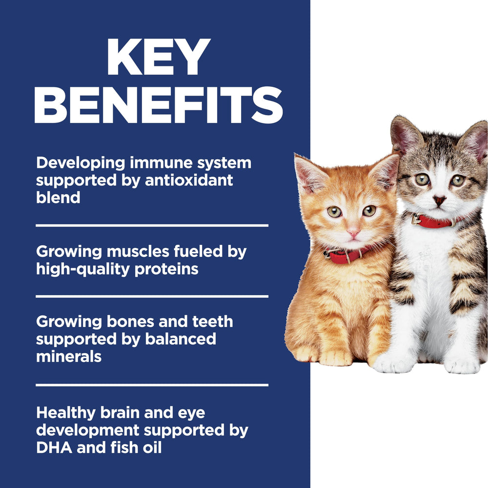 Hill's Science Diet kitten DHA fish-oil label highlighting eye and brain support