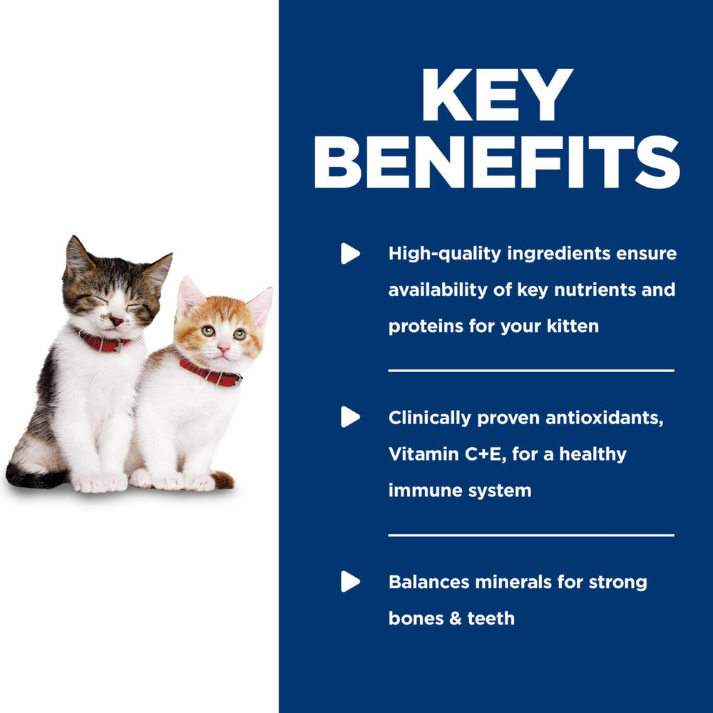 Close-up of Hill's Kitten Turkey Entrée can highlighting premium protein source