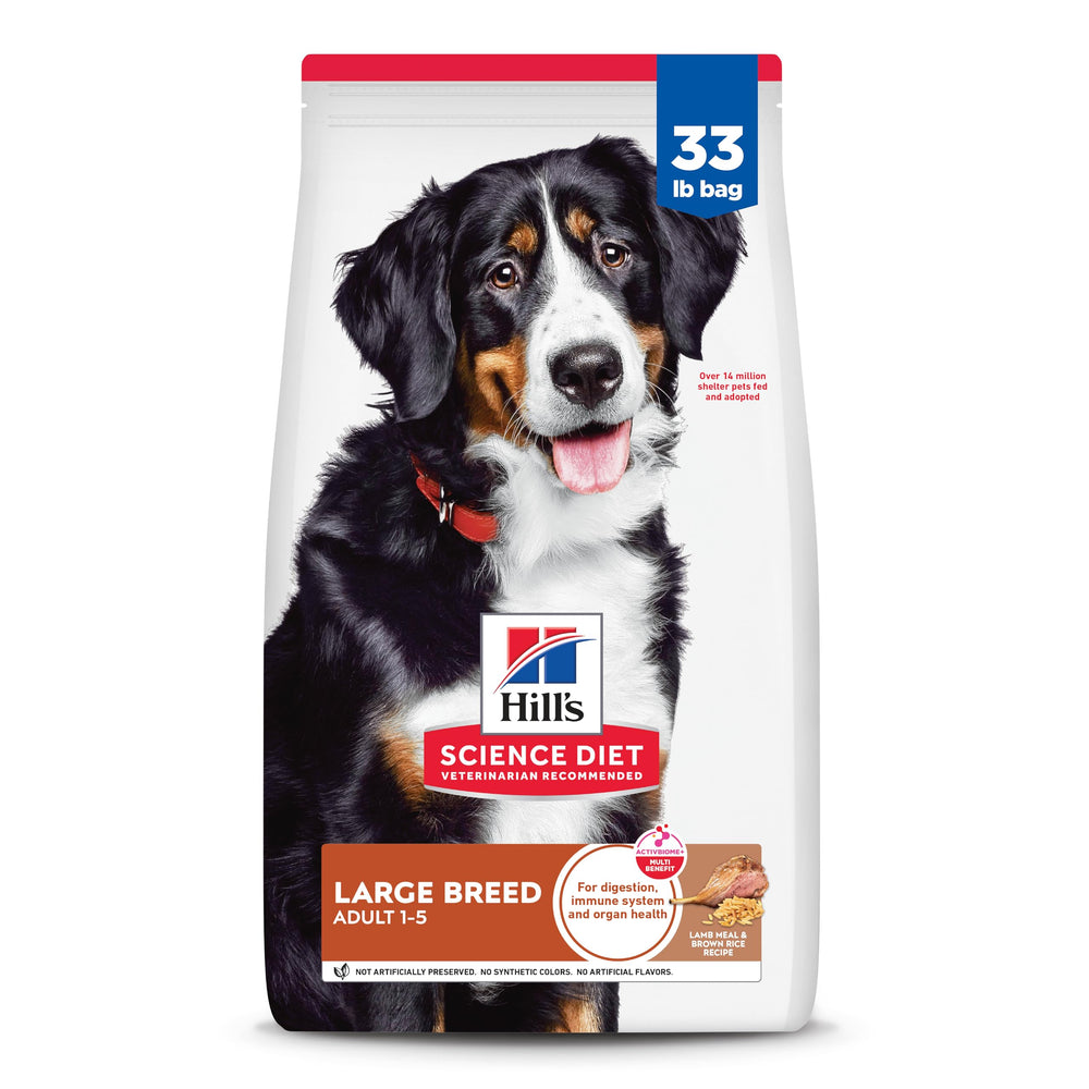 Hill's Science Diet Large Breed bag front highlighting lean muscle support.