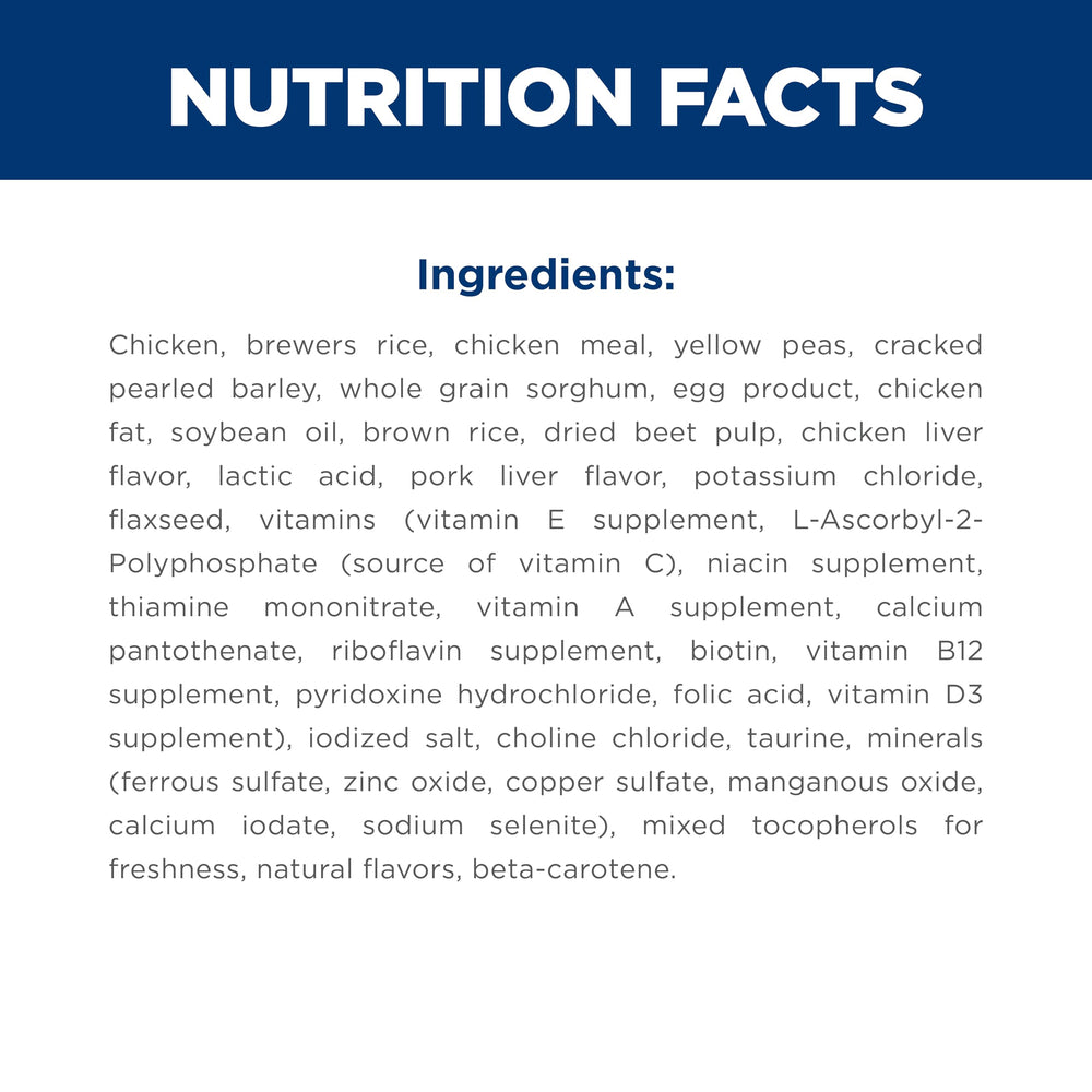 Made in the USA with globally sourced ingredients forHill's Nutrition.