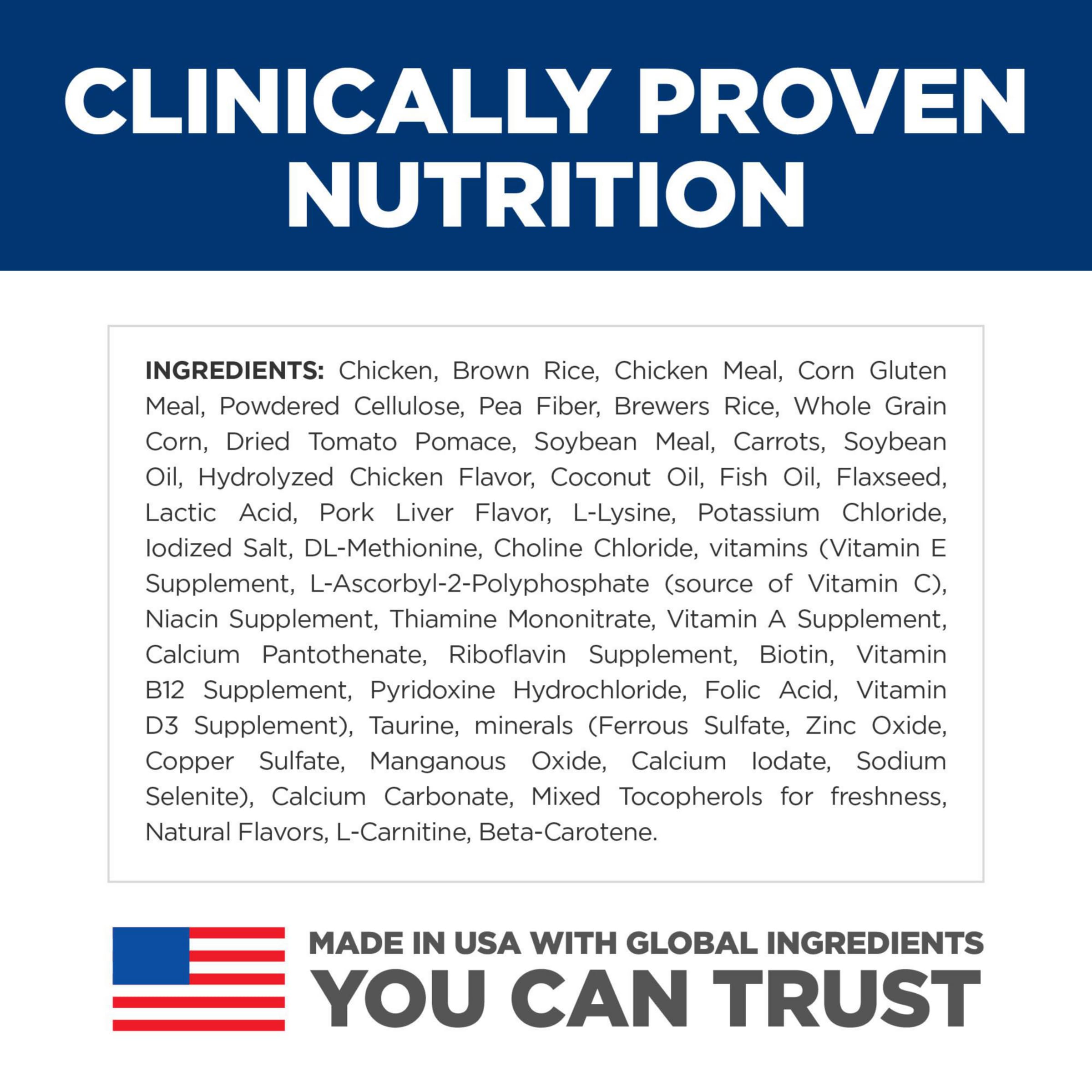 Hill's Science Diet omega-3 fish oil supports joint health and mobility.