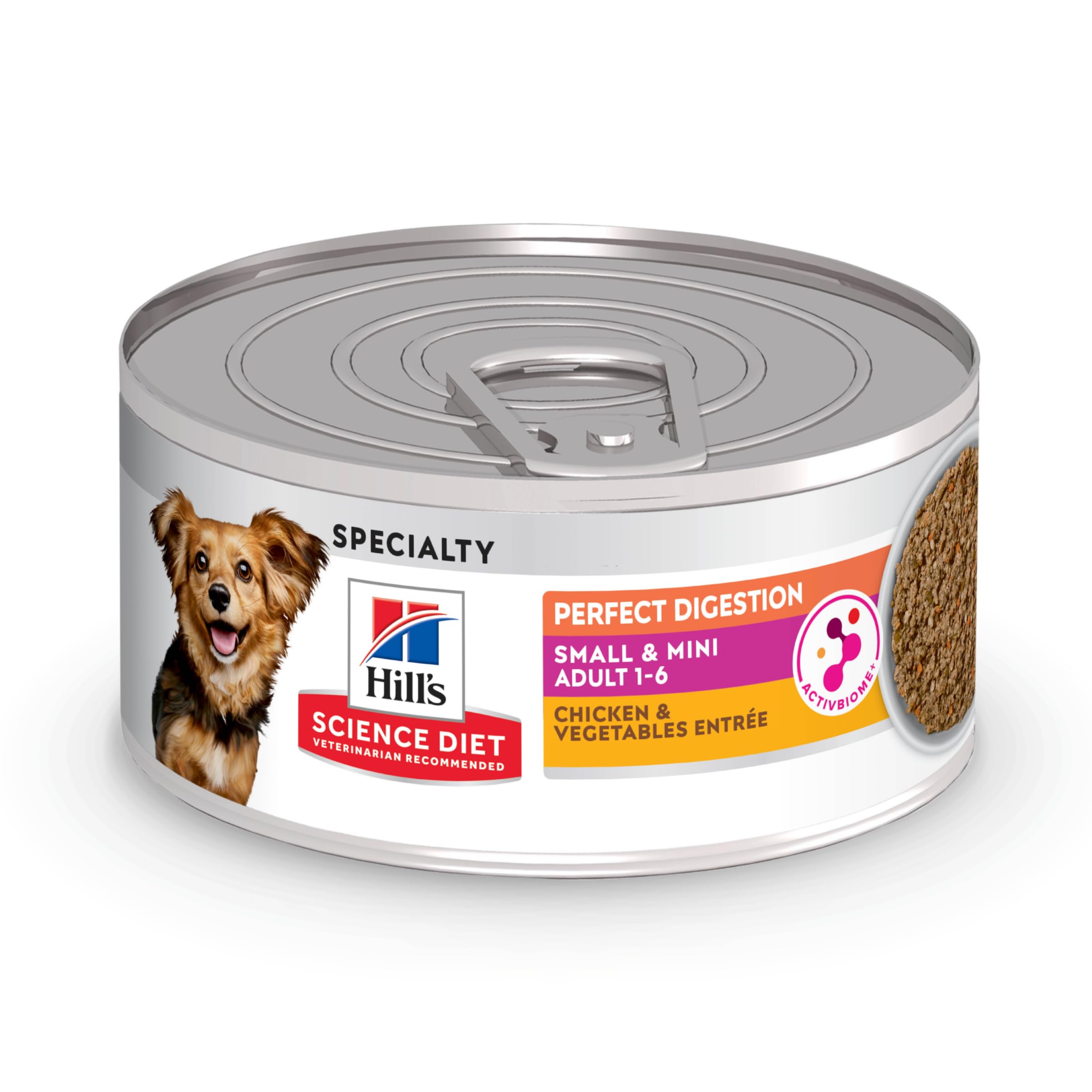 Hill's Science Diet Perfect Digestion small can highlights balanced digestion support