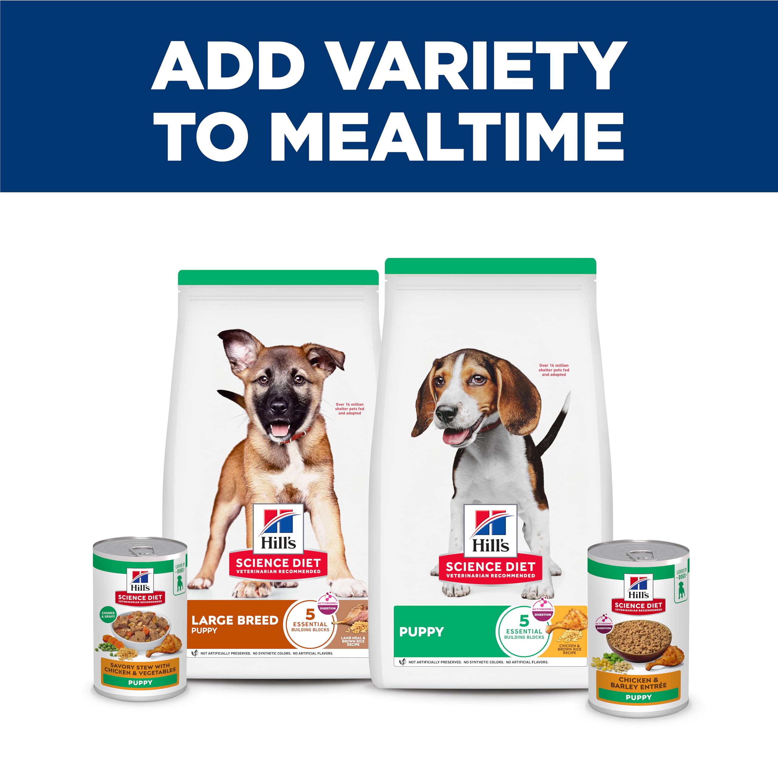 Hill's Science Diet Puppy Chicken and Barley can features an antioxidant blend.