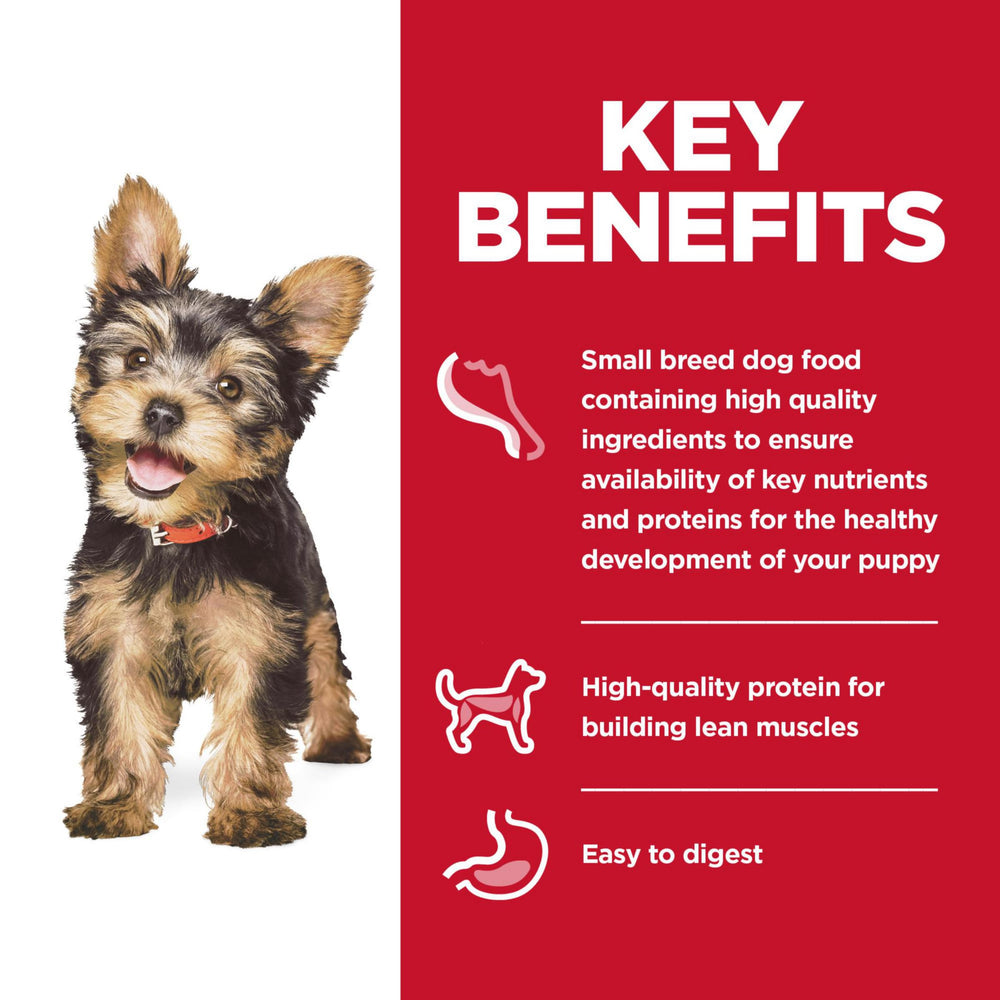 DHA from fish oil supports brain and eye development in Hill's Science Diet Puppy.