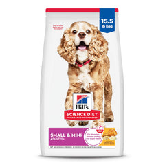 Hill's Science Diet Senior 11+ bag showing age-focused formula for small dogs.