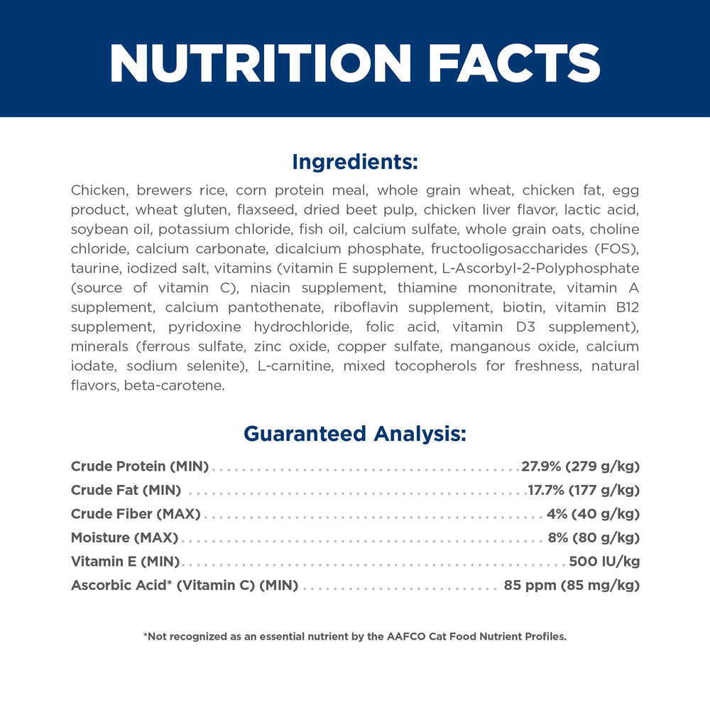Hill's Science Diet Senior 11+ eye-heart-kidney support closeup showing targeted nutrient balance.