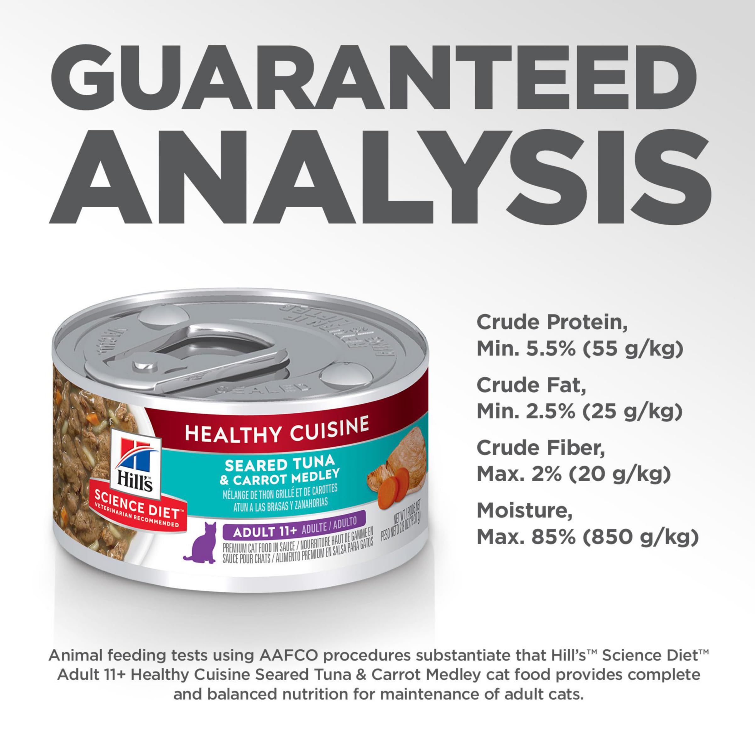 Hill's Science Diet Senior 11+ veterinarian-trust image emphasizes premium senior nutrition