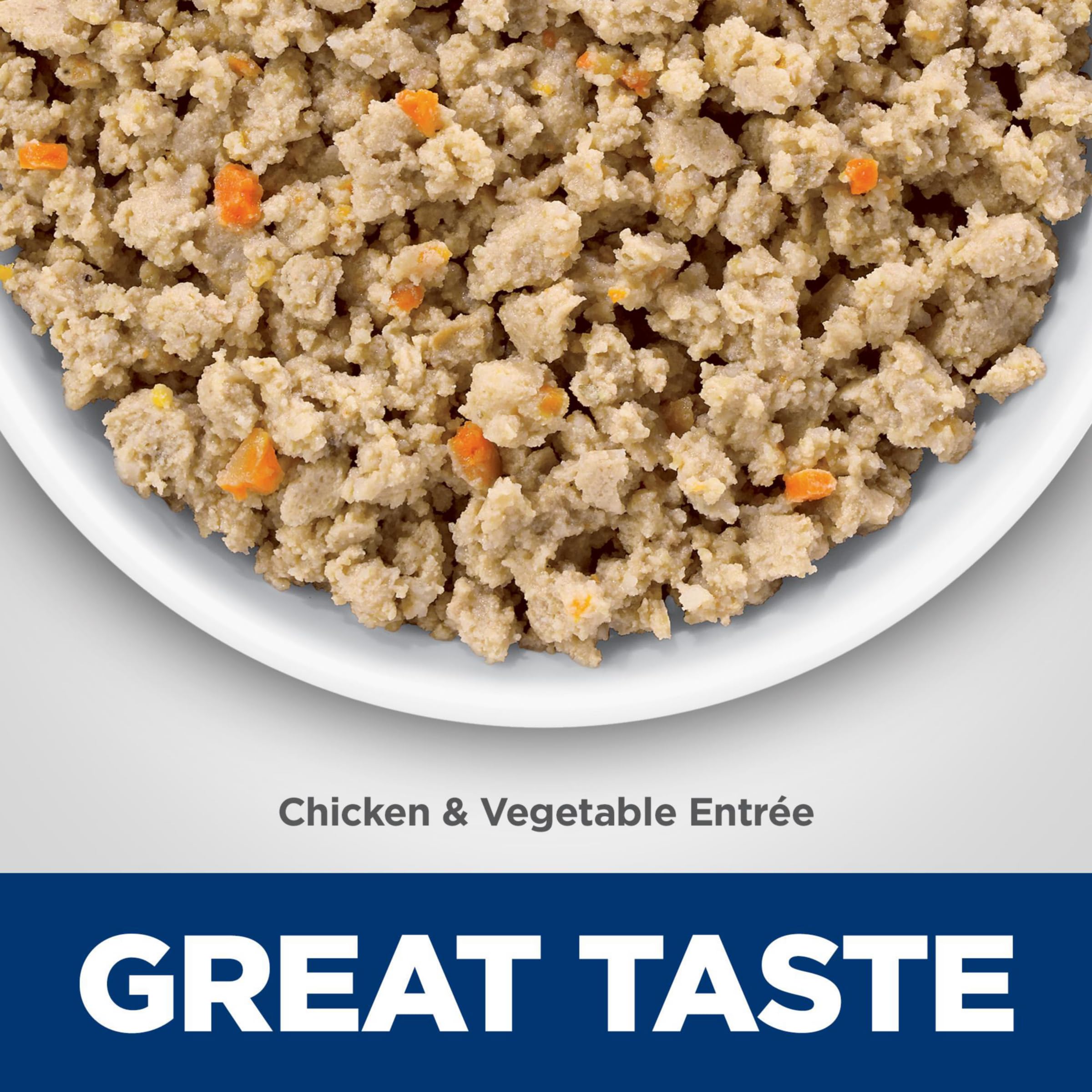 Close-up of Hill's Science Diet chicken and vegetables for sensitive stomachs