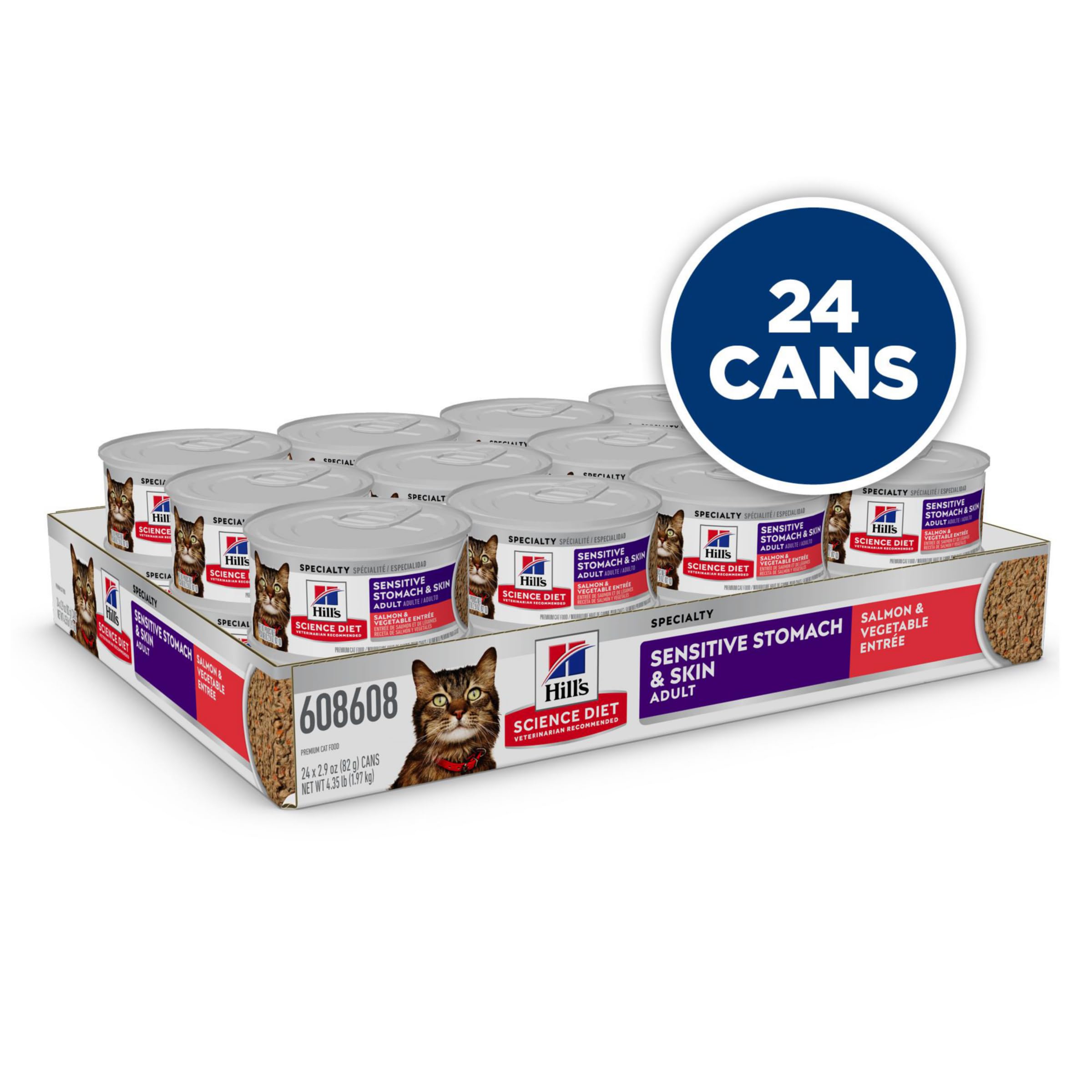 Hill's Science Diet Sensitive Stomach & Skin close-up salmon texture promotes palatability