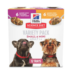 Hill's Science Diet small mini chicken with vegetables tray for small breeds, balanced nutrition