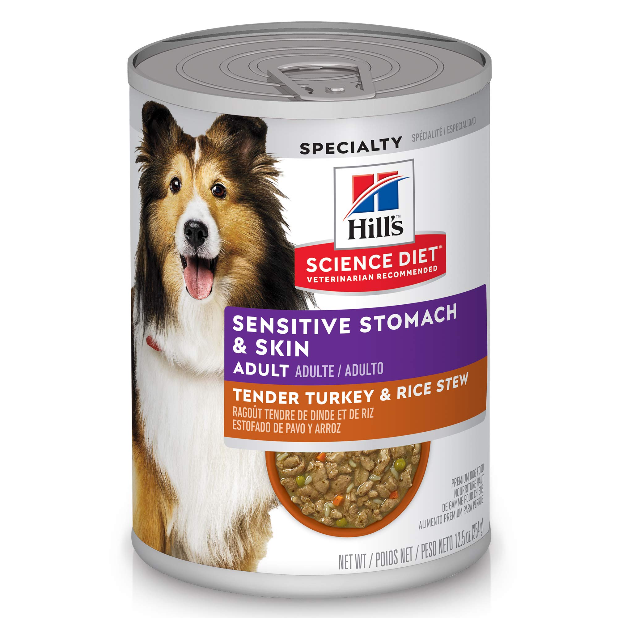 Hill's Science Diet Tender Turkey Rice Stew served in a bowl for gentle, everyday meals.