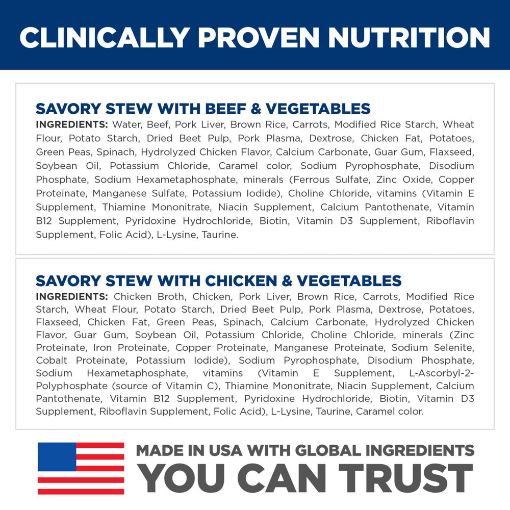 Hill's Science Diet tray-closeup-chicken-ingredients highlights lean protein and digestible formula