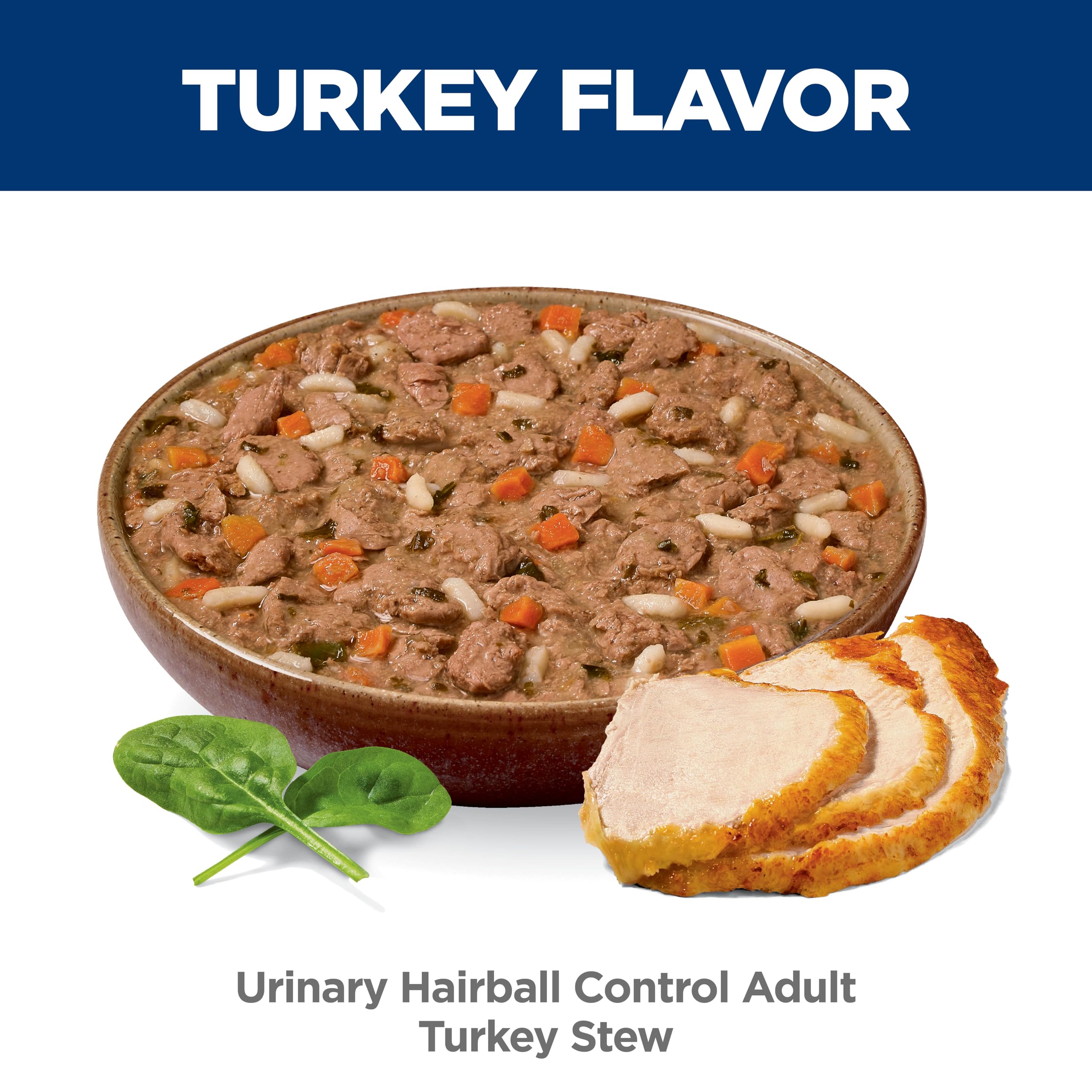 Hill's Science Diet Turkey Stew wet cat food bowl ready to serve.
