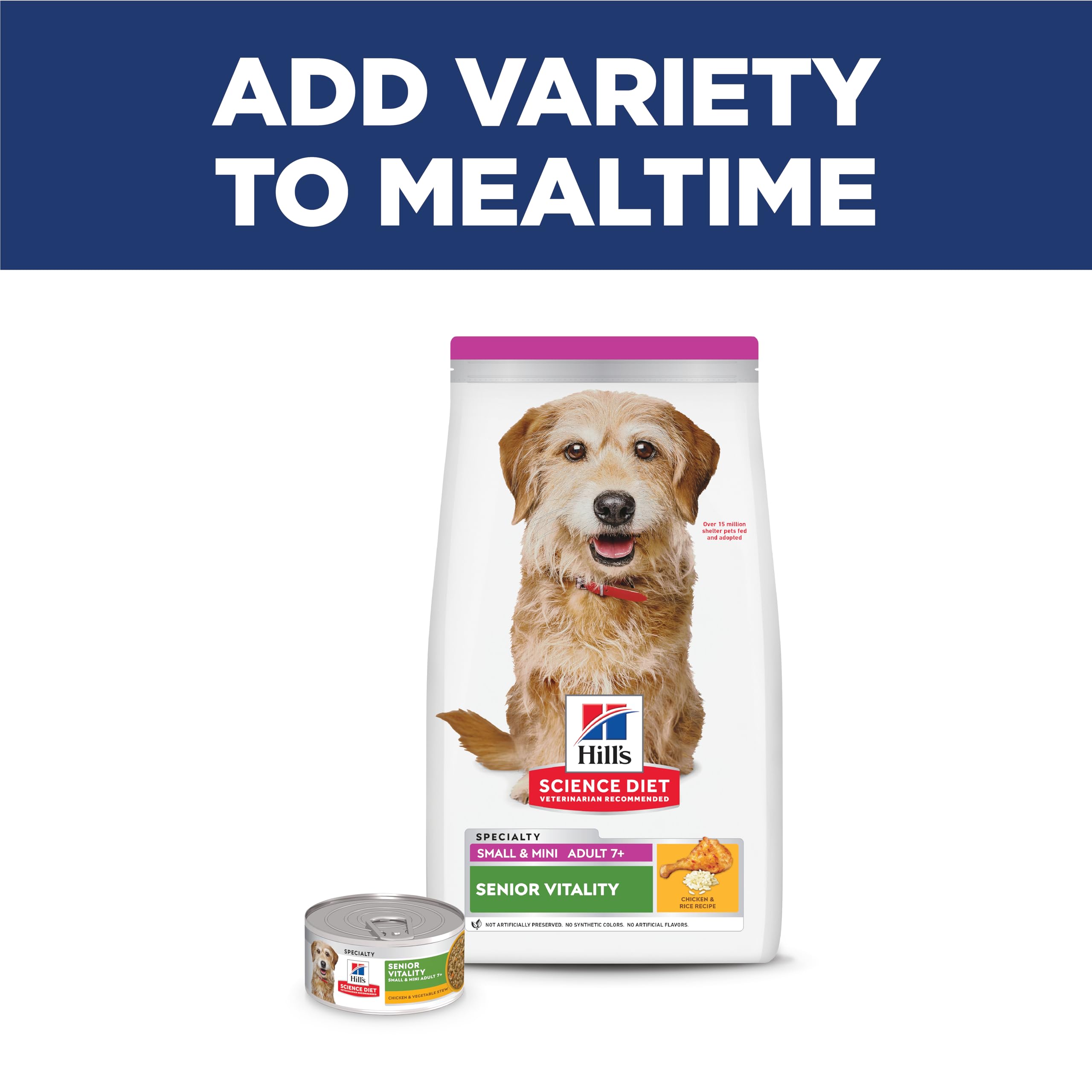 Hills Science Diet veterinarian-recommended badge close-up for premium dog nutrition