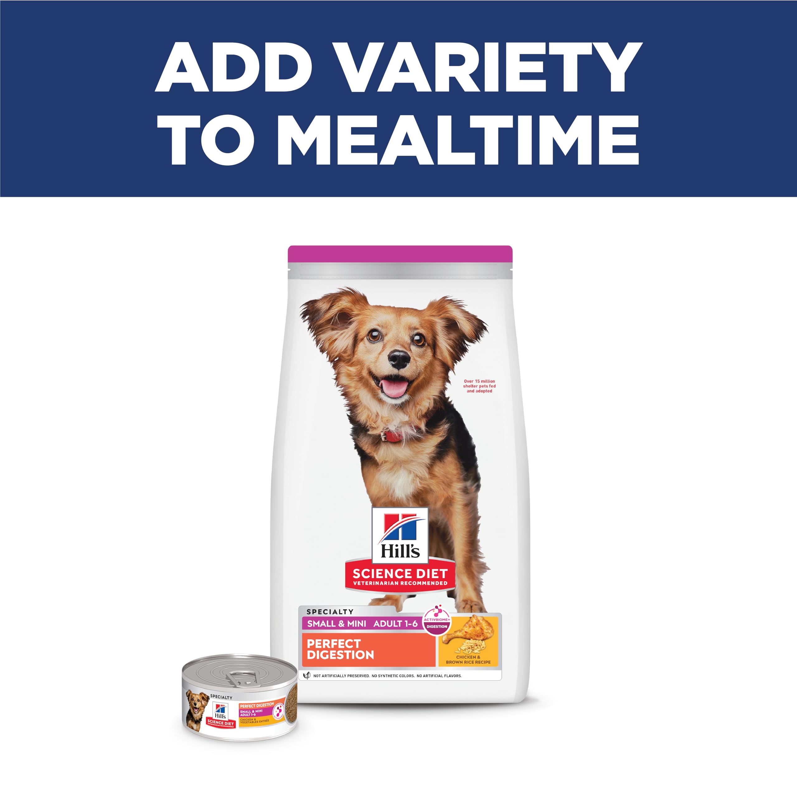 Hill's Science Diet veterinarians' favorite brand badge featured to emphasize trust.