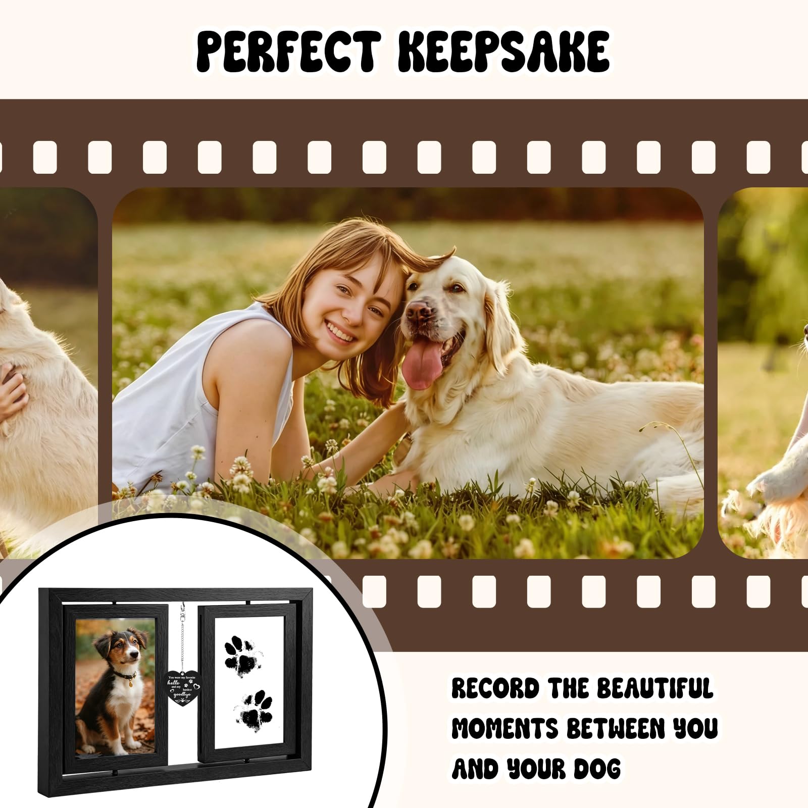 Himake bedside display frame for cherished canine memories