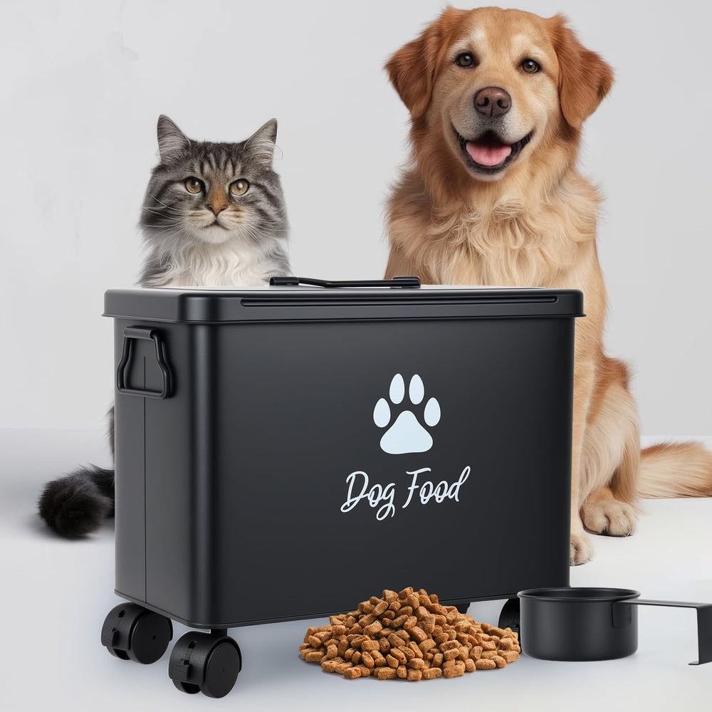 Himake dog food scoop included for mess-free serving