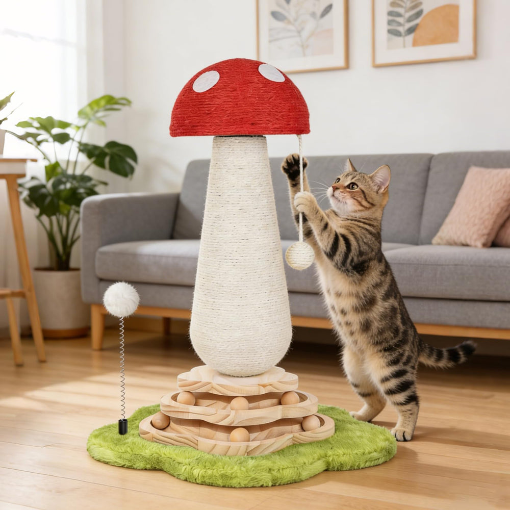 Himake indoor cat furniture protector mushroom scratcher blends style and function.