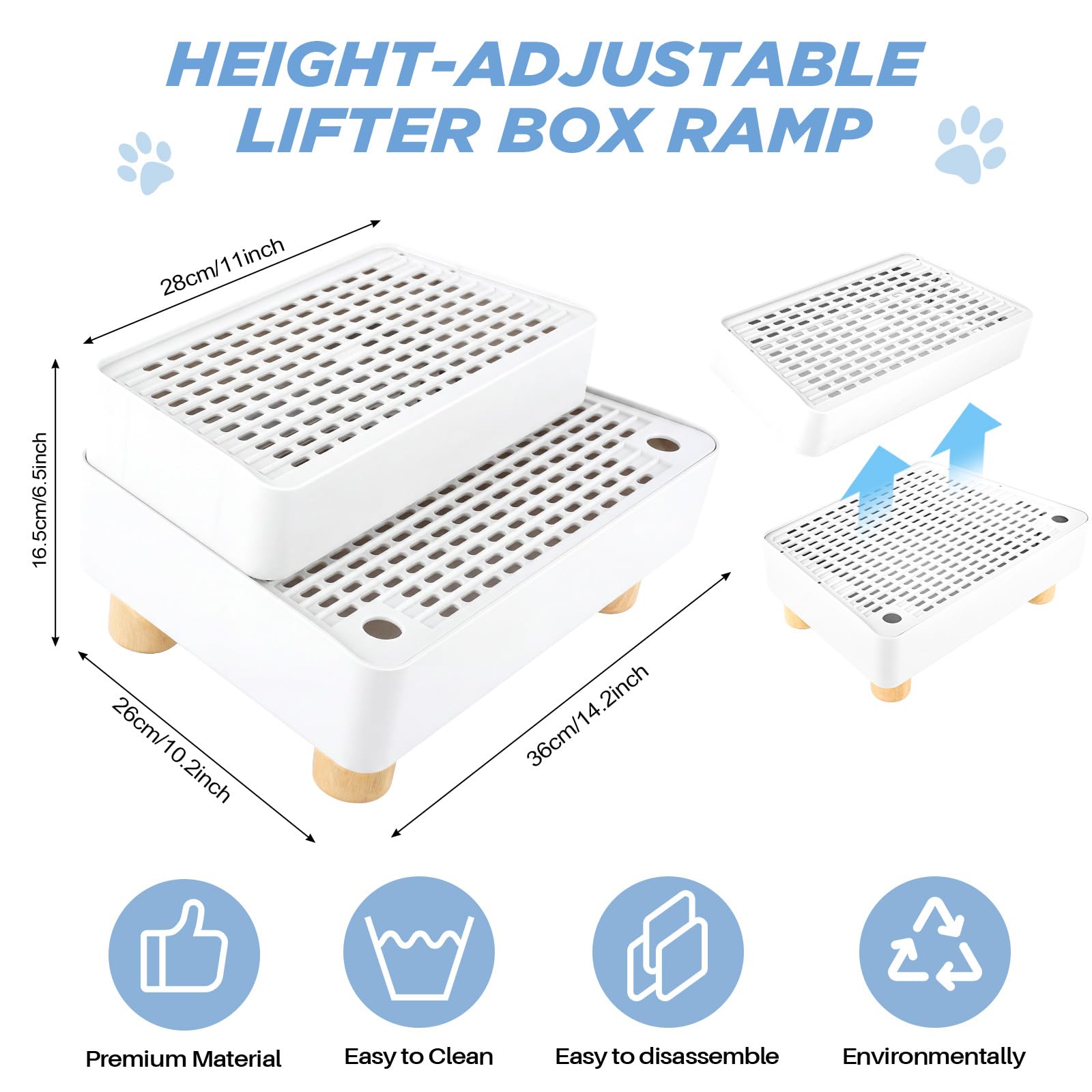 Himake litter box ramp anti-slip surface ensures safe footing