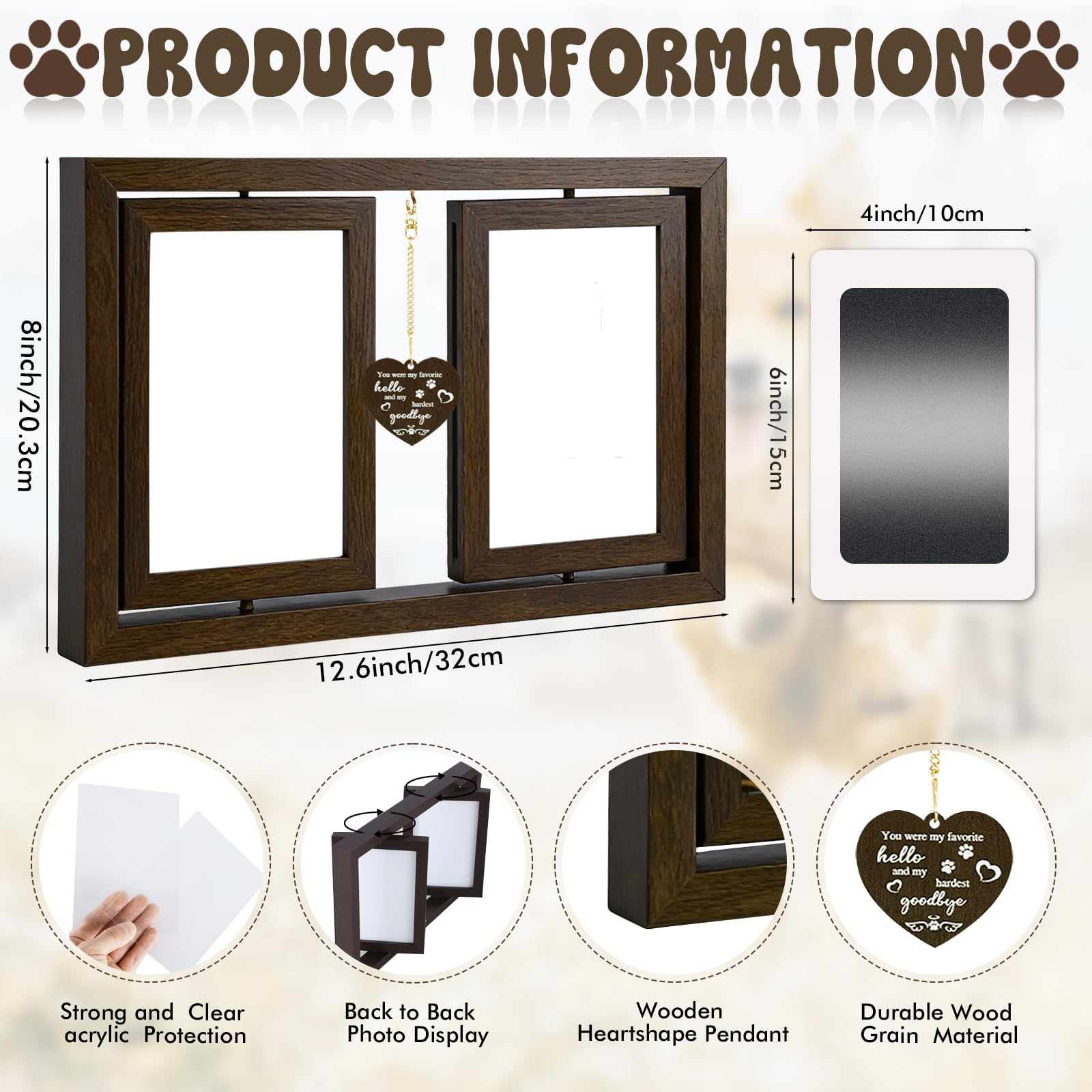 Himake paw print impression kit with safe ink for memorial art