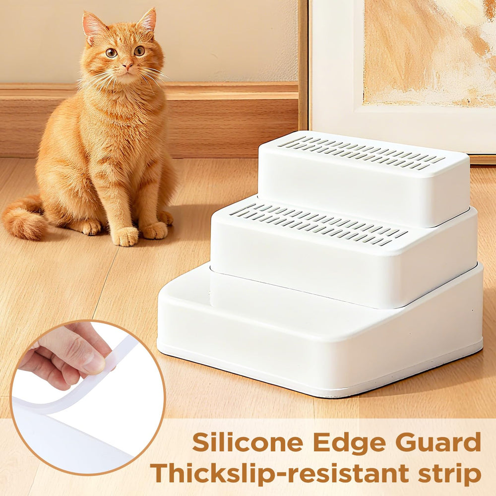 Himake three-step height option reaches 8.6 inches for various cats.