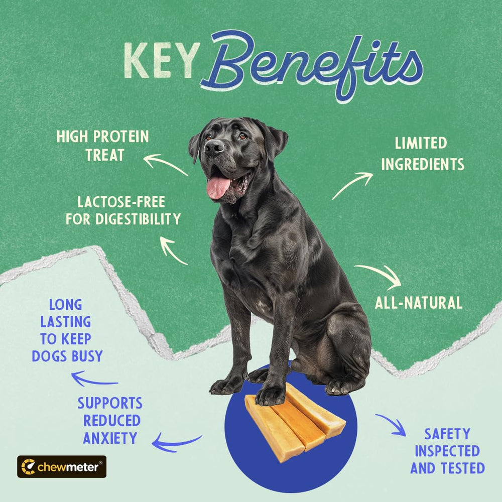 USA-made label for Chewmeter Yaky Himalayan Cheese Chews reflects traditional craftsmanship.