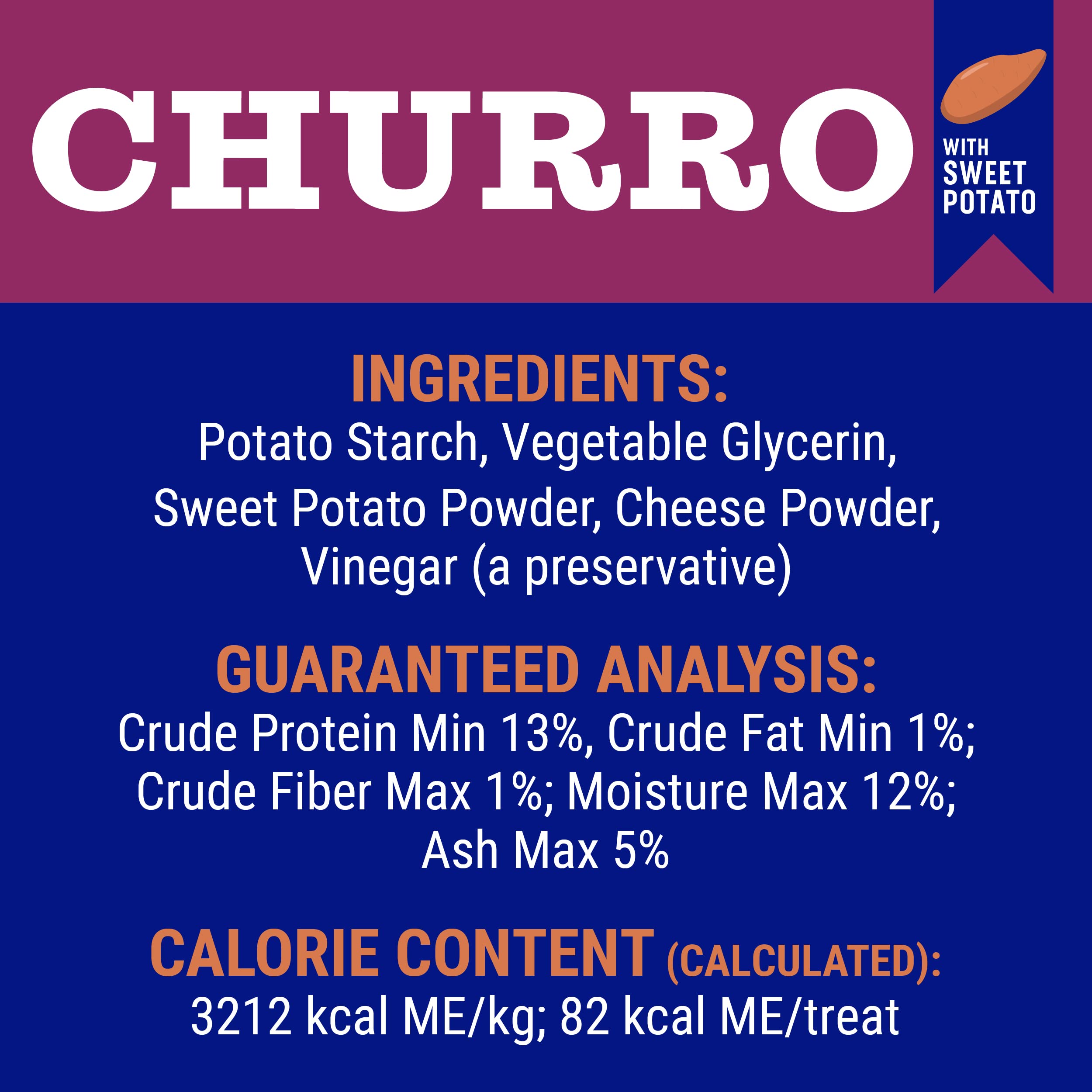 Himalayan Dog Chew CHURRO cheese and natural ingredients closeup