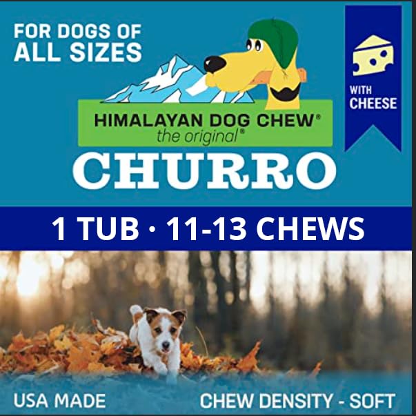 Himalayan Dog Chew churro flavor varieties display with three savory options.