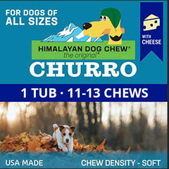Himalayan Dog Chew churro flavor varieties display with three savory options.