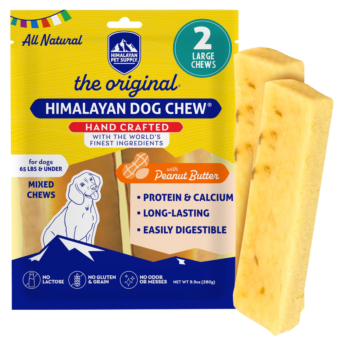 Himalayan Dog Chew peanut butter yak cheese bag, natural long-lasting treat
