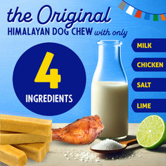 Himalayan Dog Chew texture closeup, dense yak cheese for a satisfying chew.