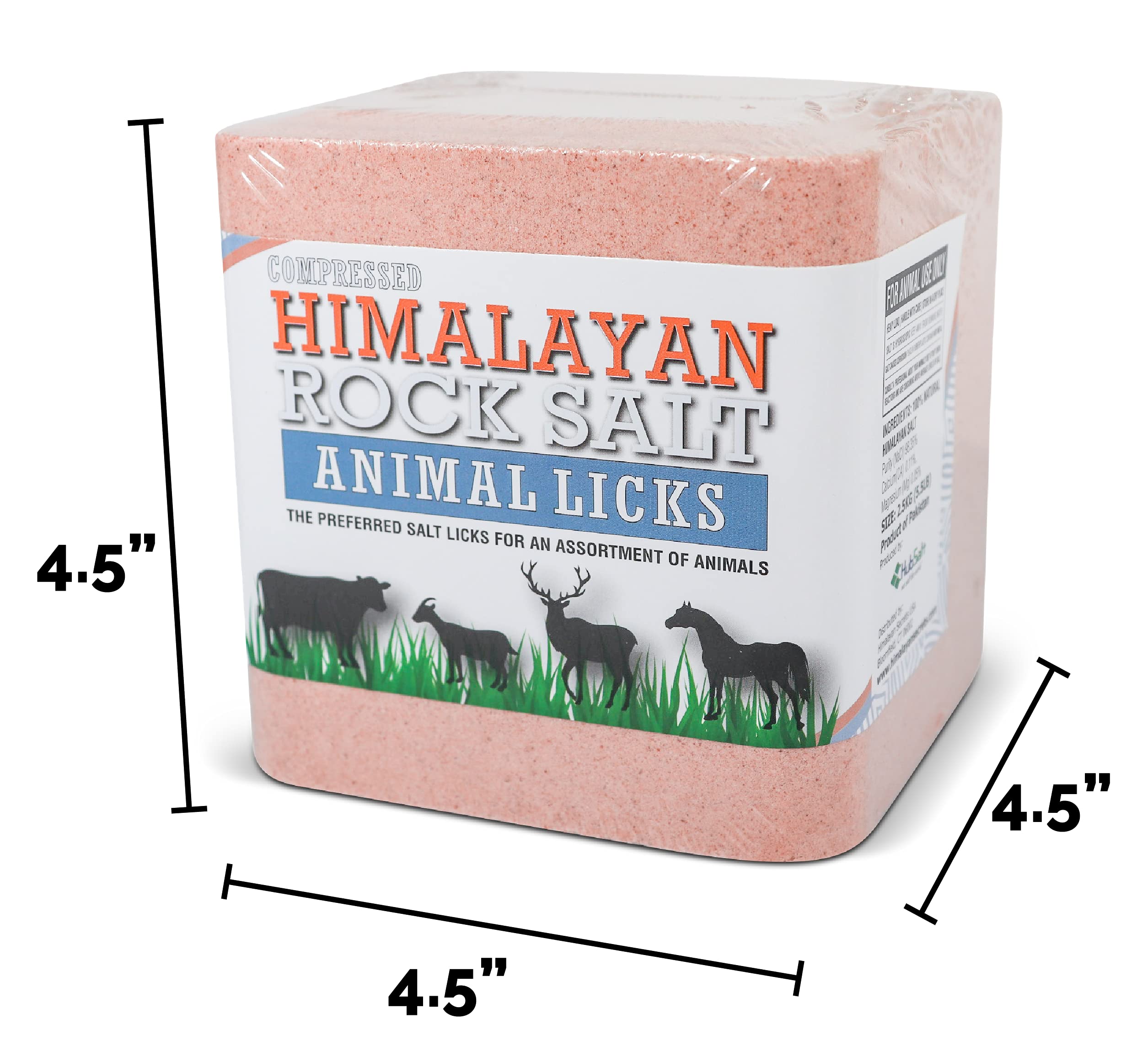 Himalayan Secrets salt block for goats with safe, long-lasting licking.