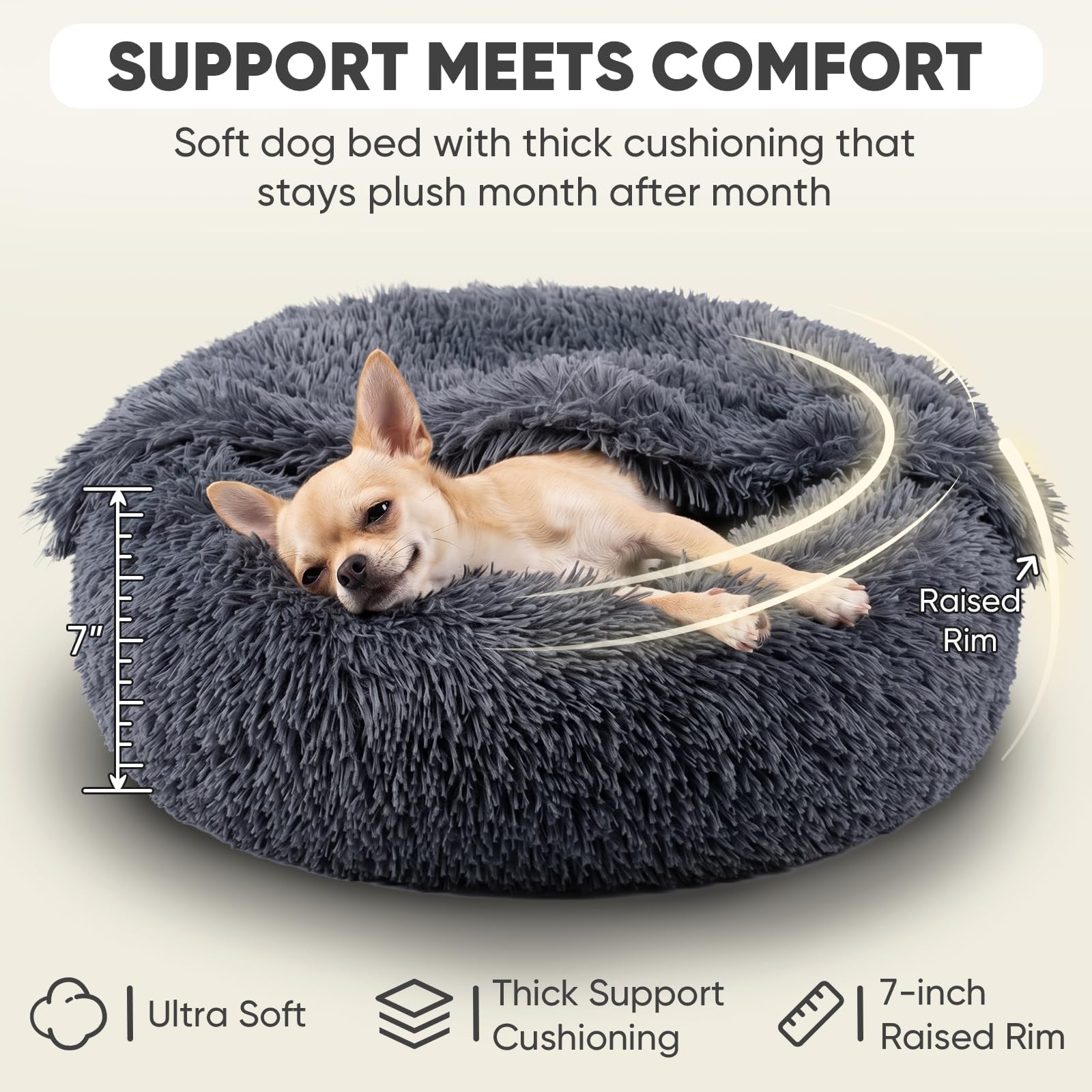 Himax soft plush filling provides warmth and gentle support