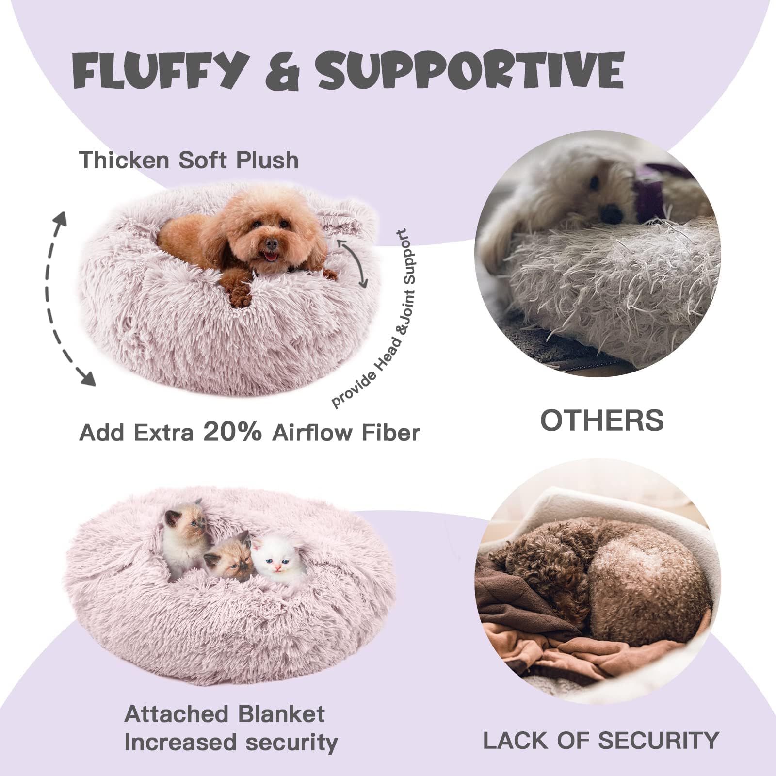 Himax 20-inch bed fits small dogs up to 10 lbs.