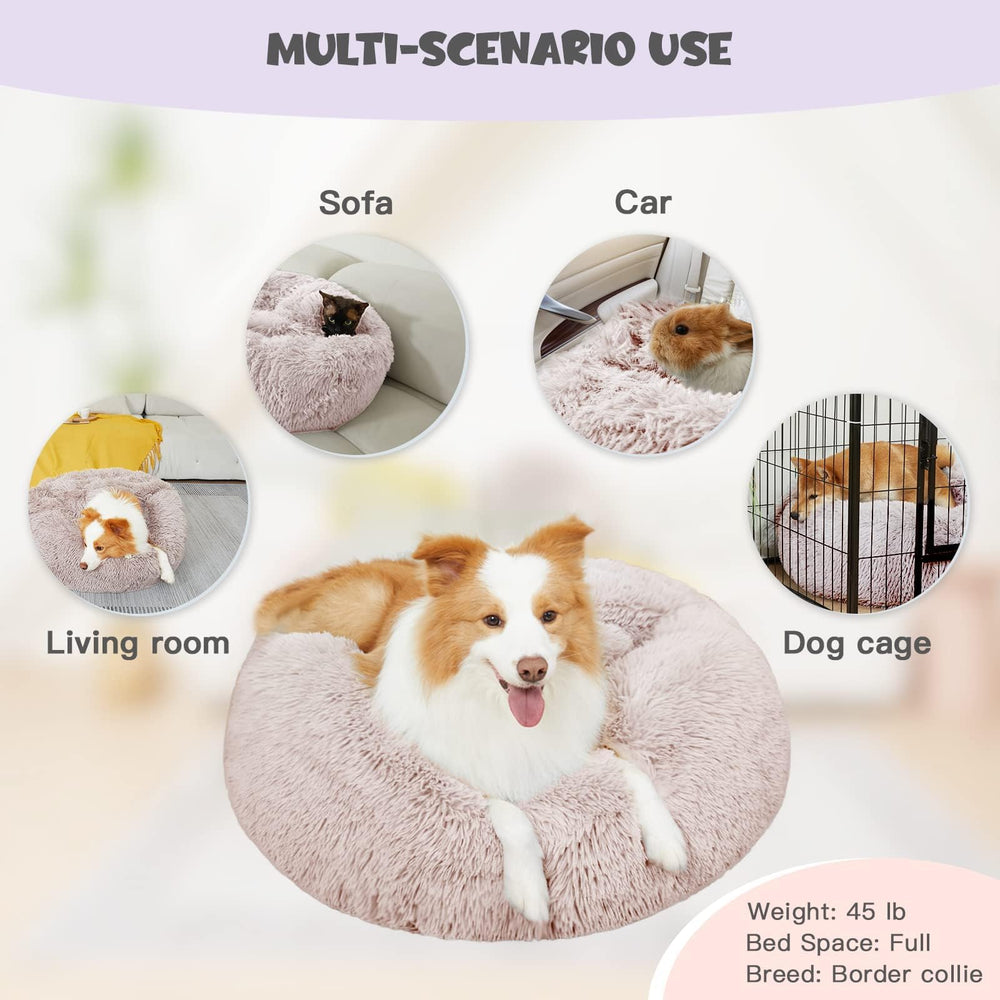Himax beige bed blends with home decor for rooms.