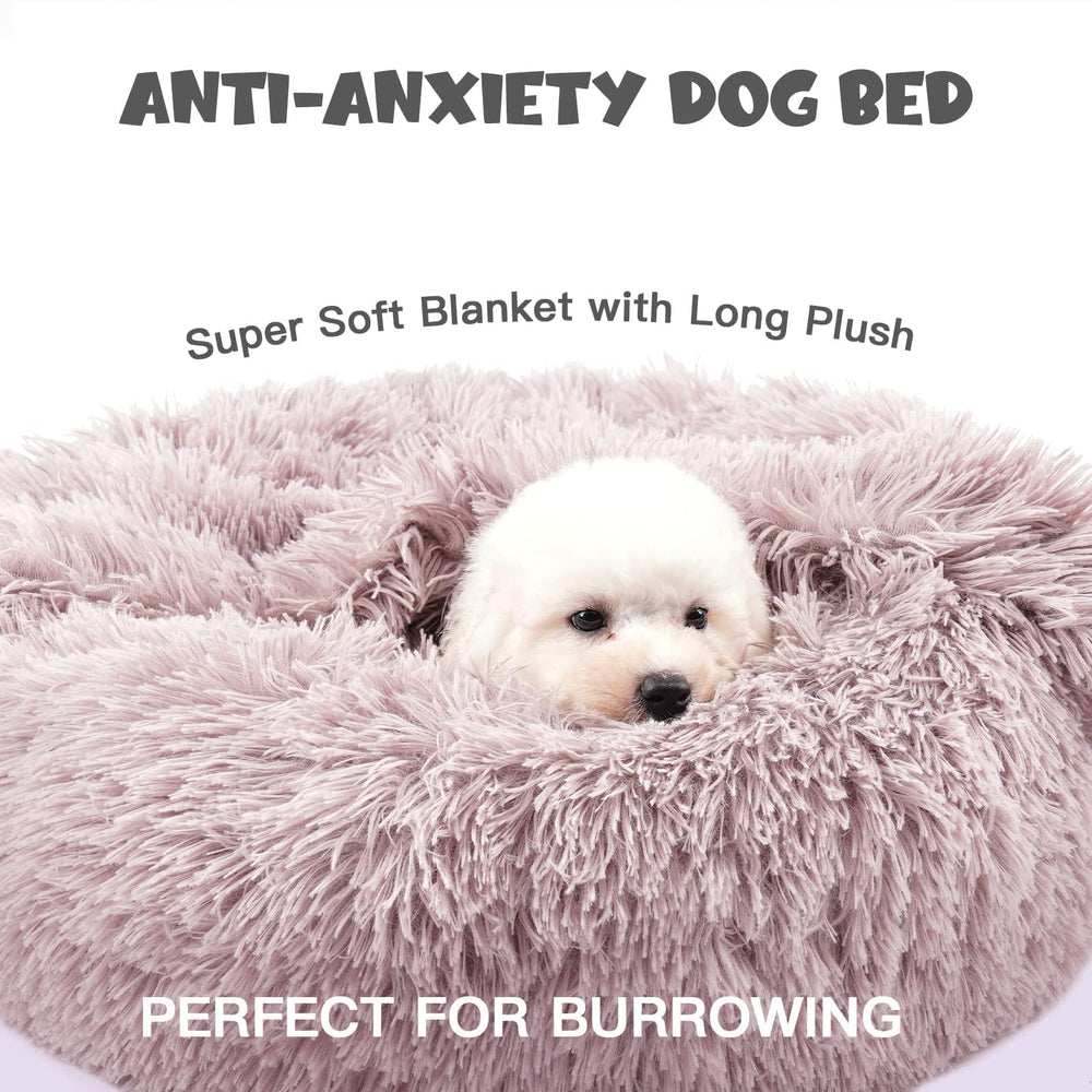 Himax donut bed offers nest-like coziness for anxious pups.