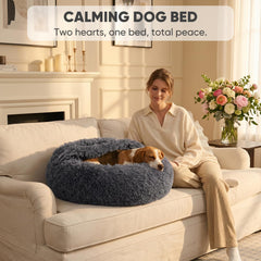 Himax soft plush bed with raised edge supporting neck comfort.