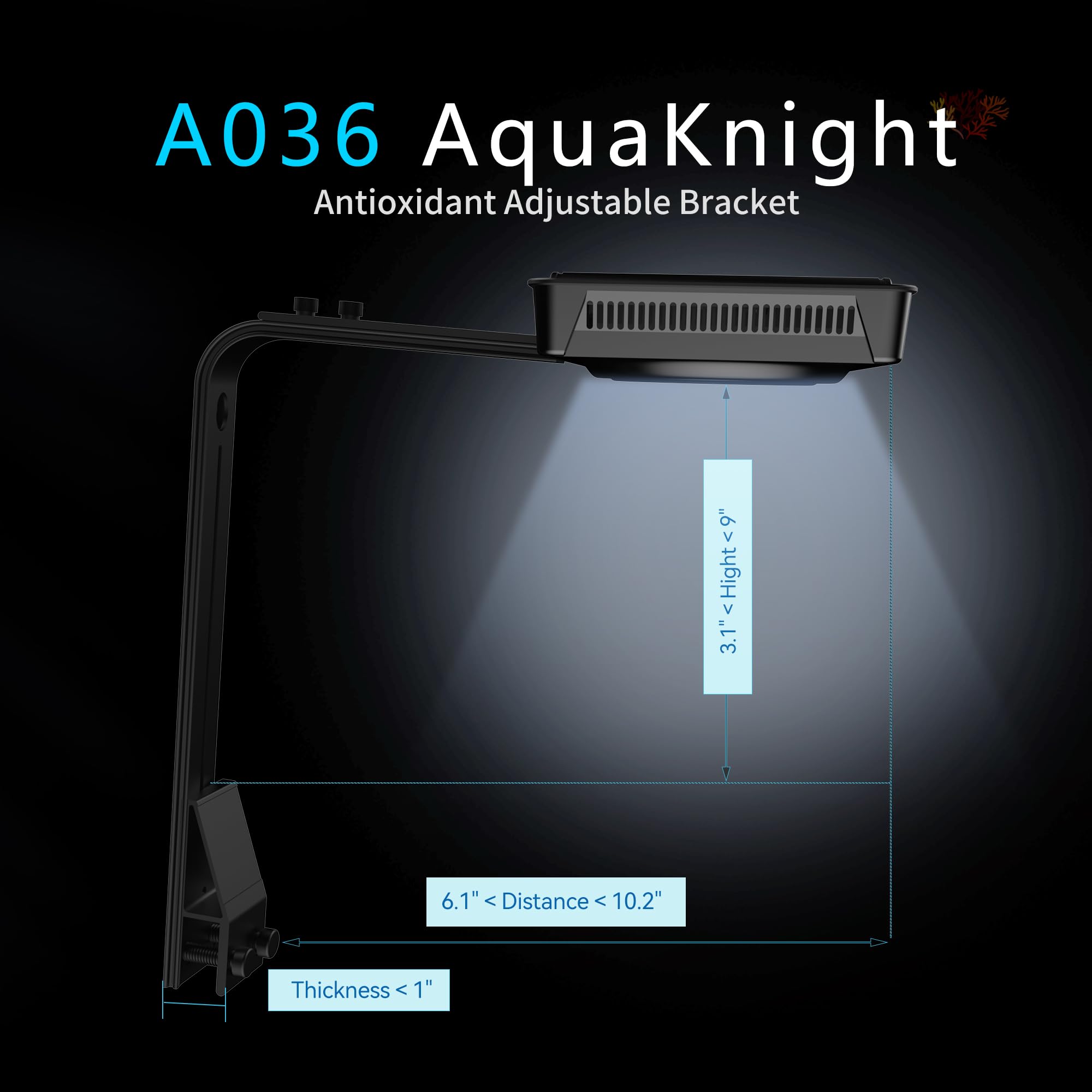 Hipargero A036 silent fan for quiet tank operation