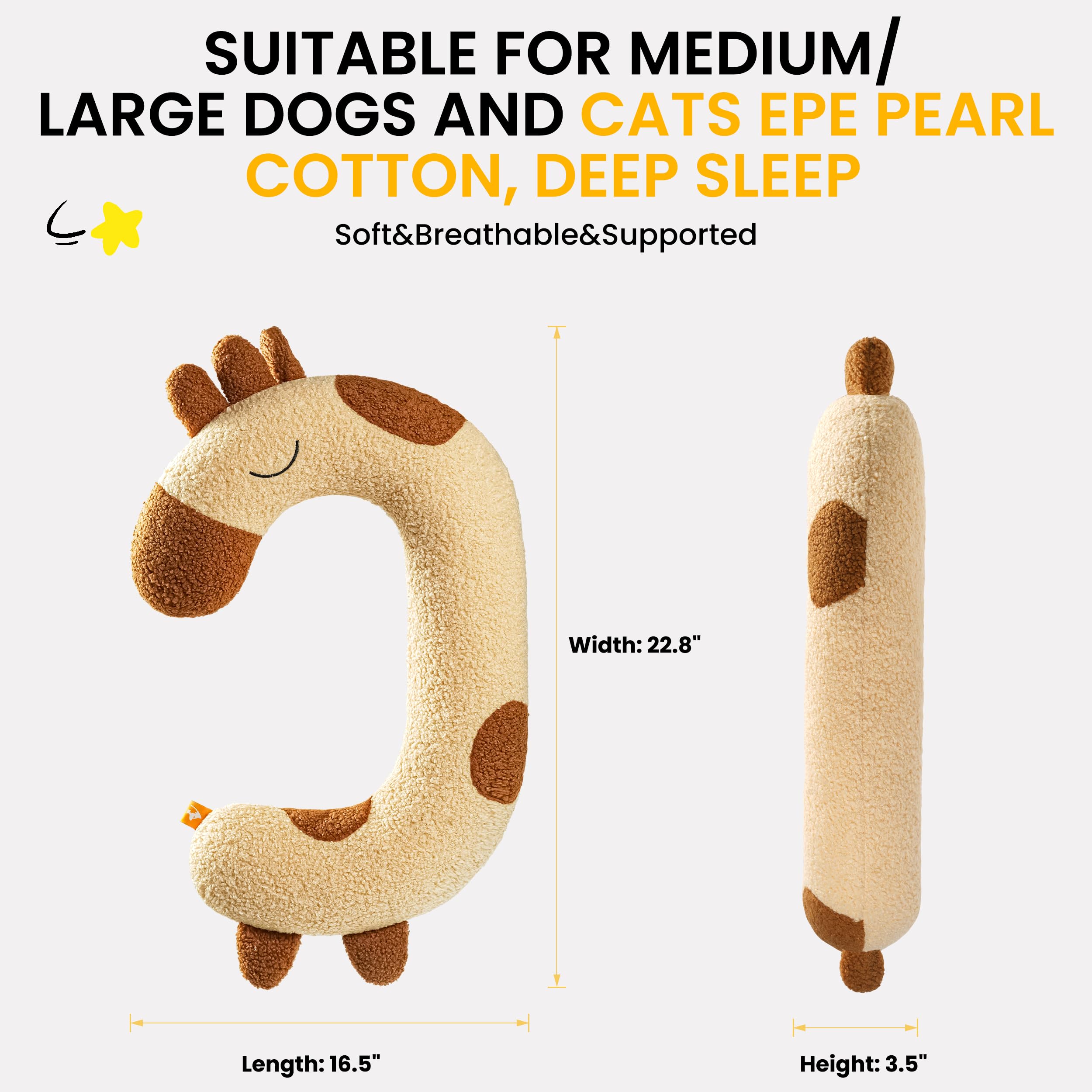 HiPetpy dog pillow machine-washable cover keeps fur and dirt under control