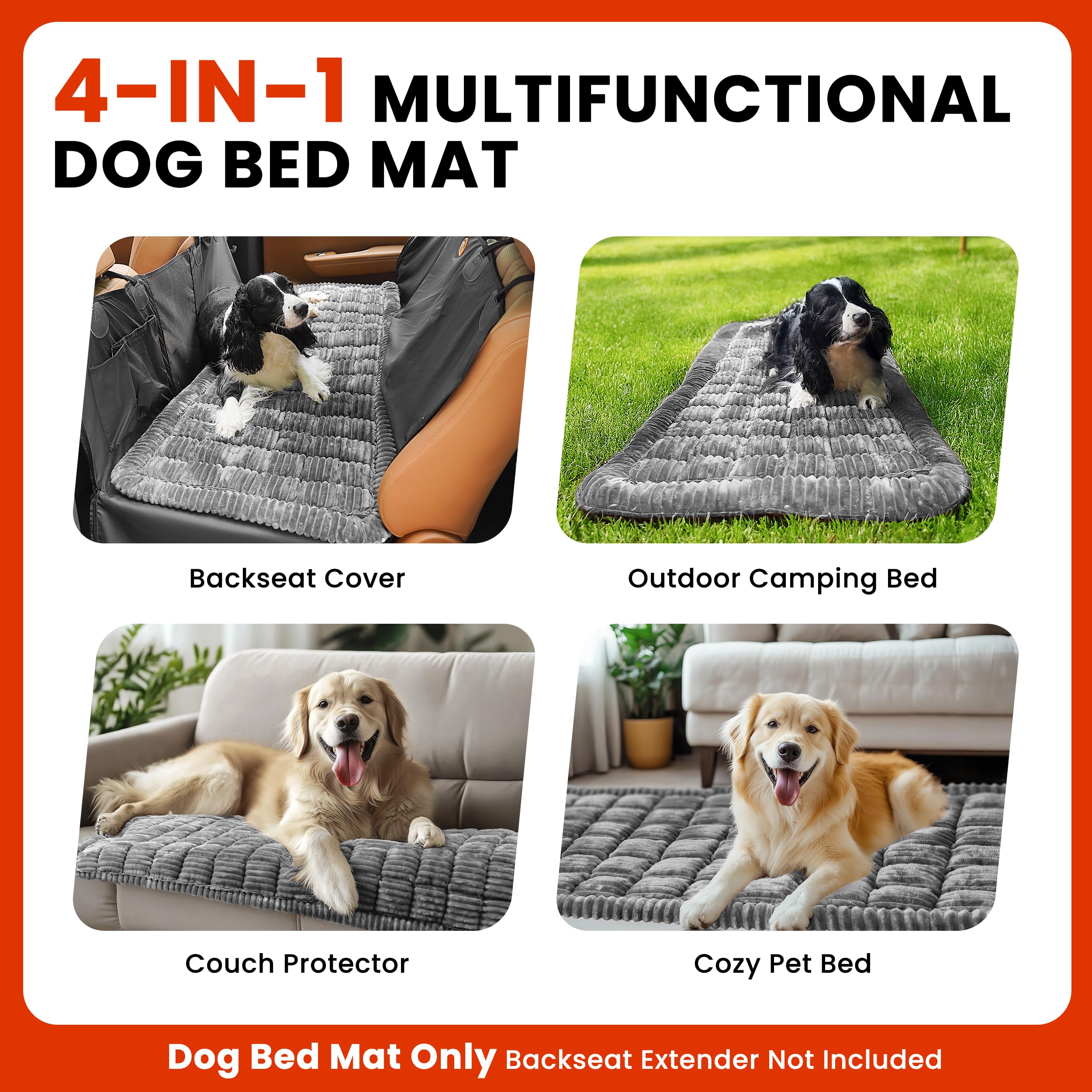 HiPetpy six-color options for the backseat dog bed mat