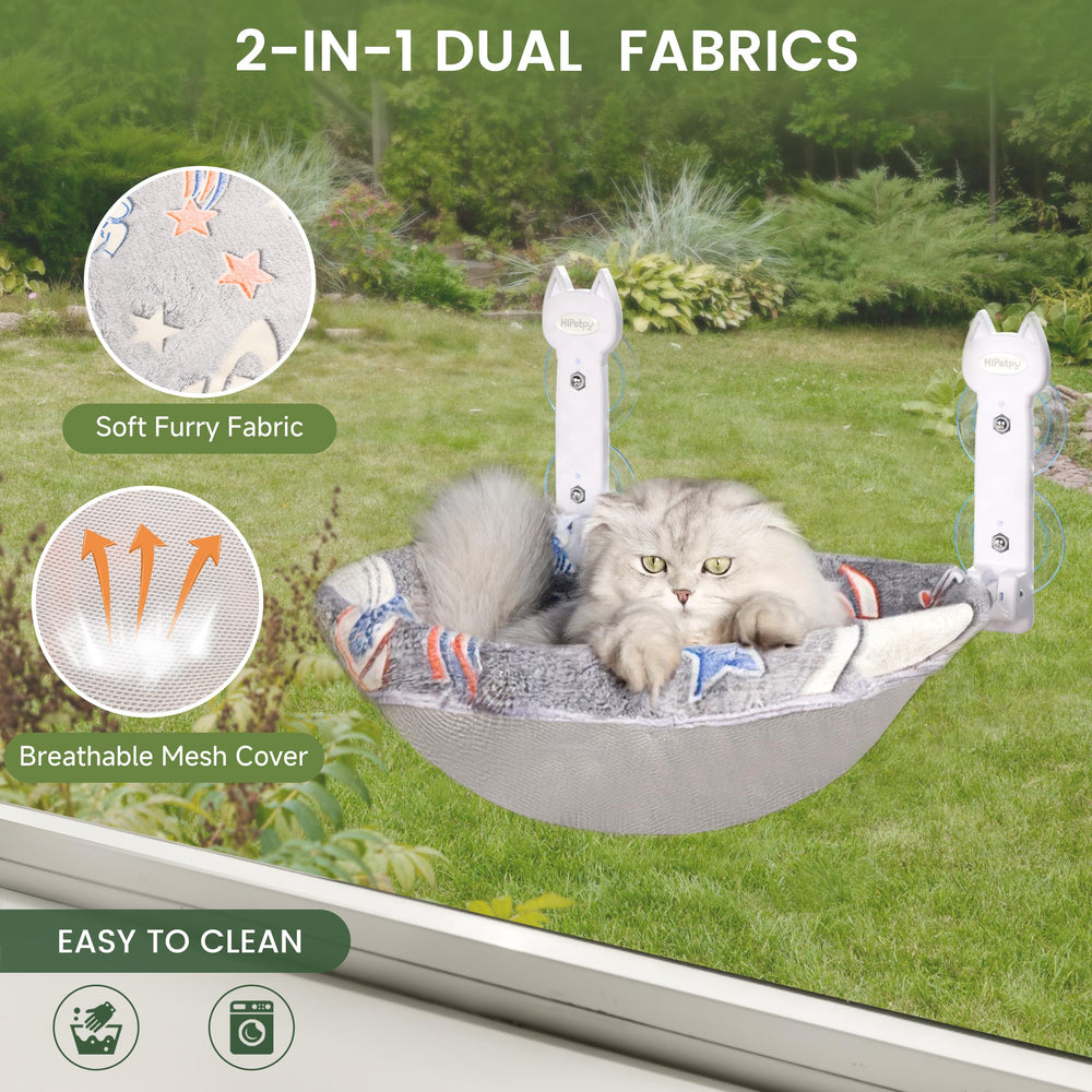 HiPetpy sunken design cat nap bed encourages secure curling.
