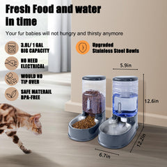 Hipidog gravity feeder setup shown, enabling automatic feeding without electricity.