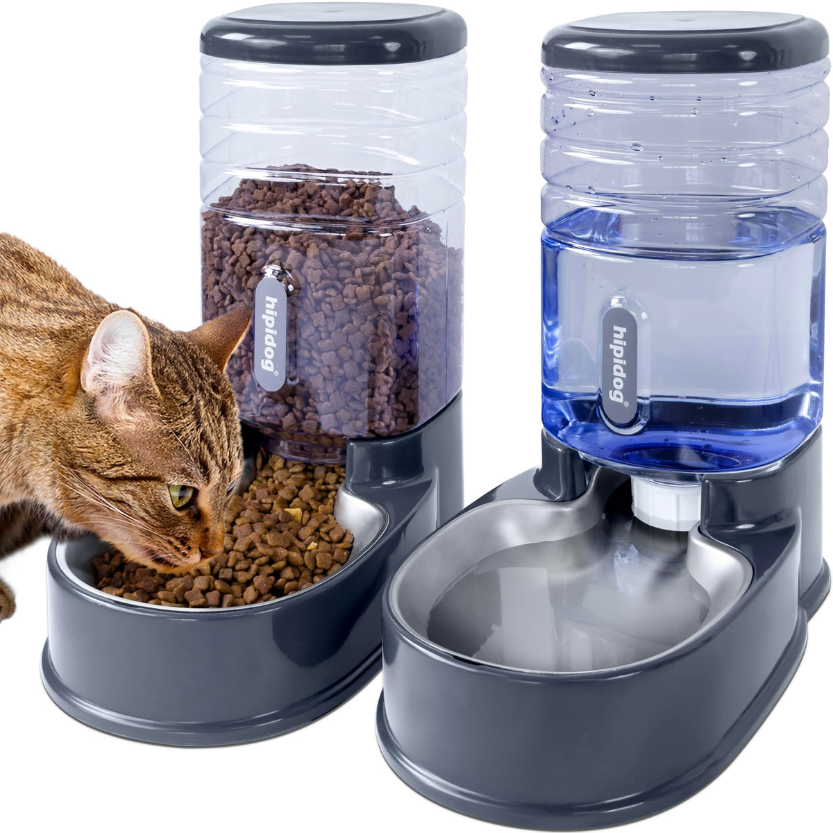 Hipidog stainless steel bowls are detachable for easy cleaning and lasting durability.