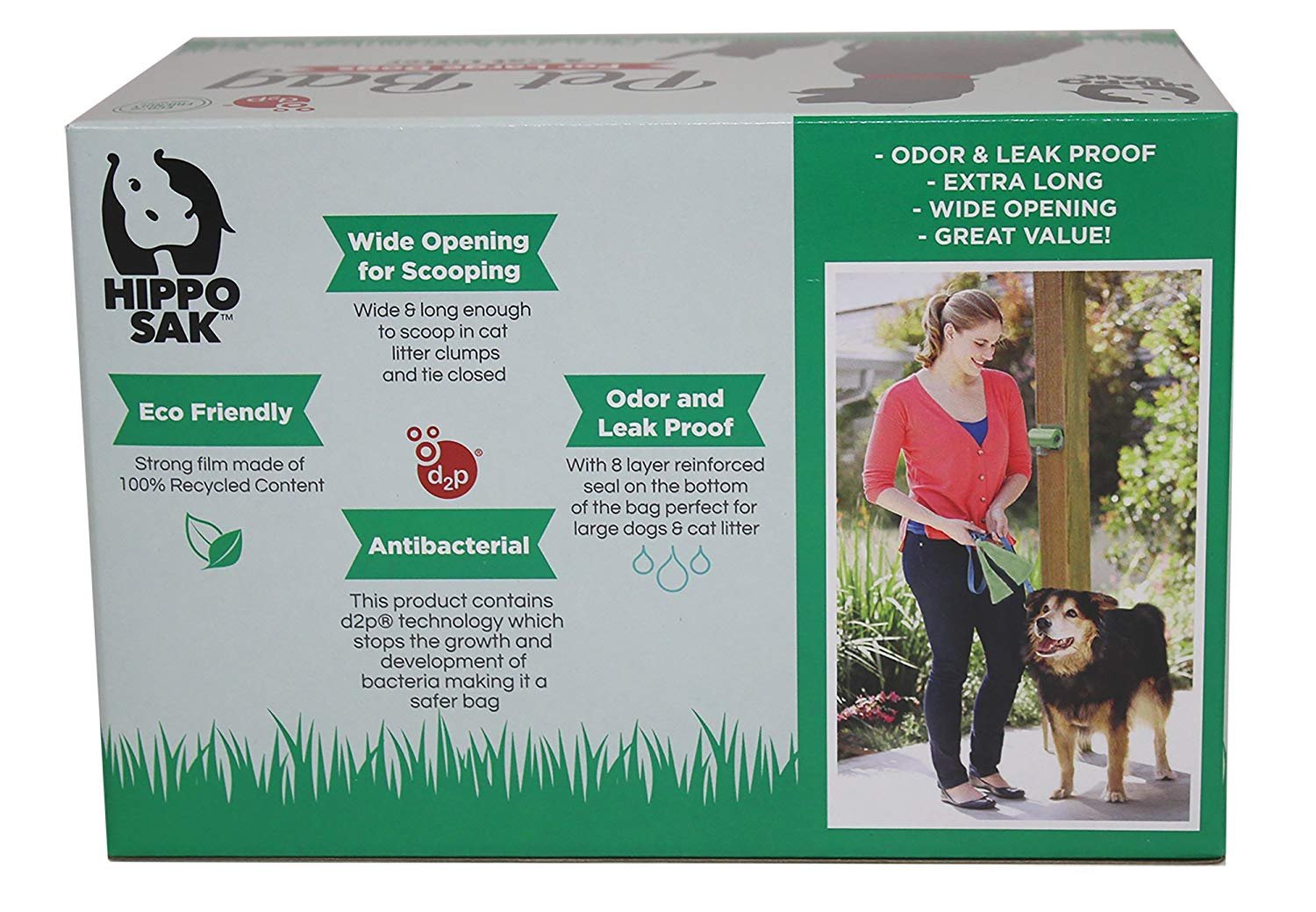 Hippo Sak extra large bags with wide opening for easy disposal and clean handling