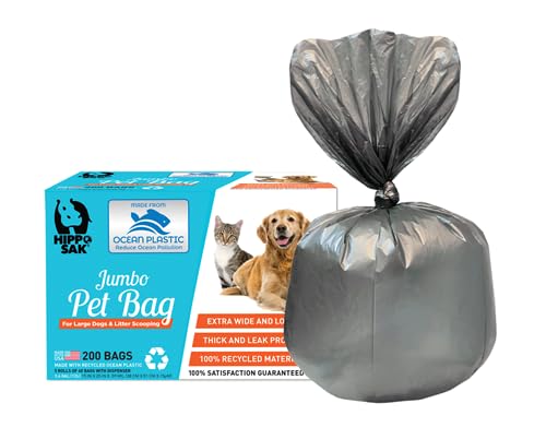 Hippo Sak ocean-plastic bags made from recycled material for eco-friendly waste management.
