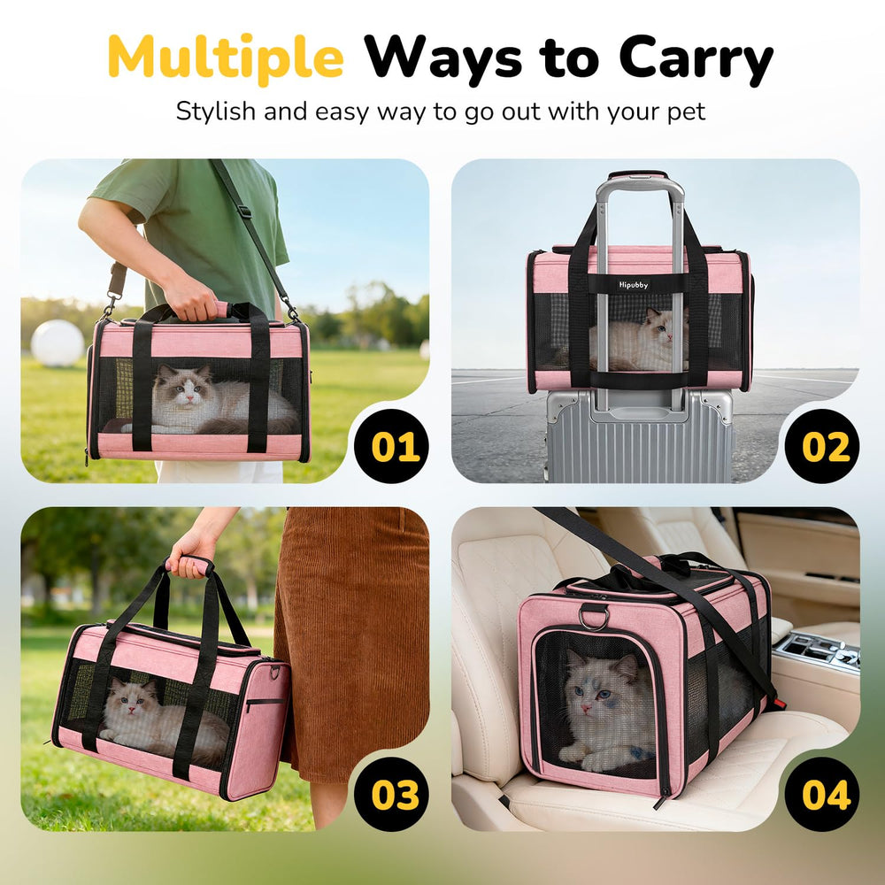 Hipubby foldable soft-sided carrier stored neatly when not in use.