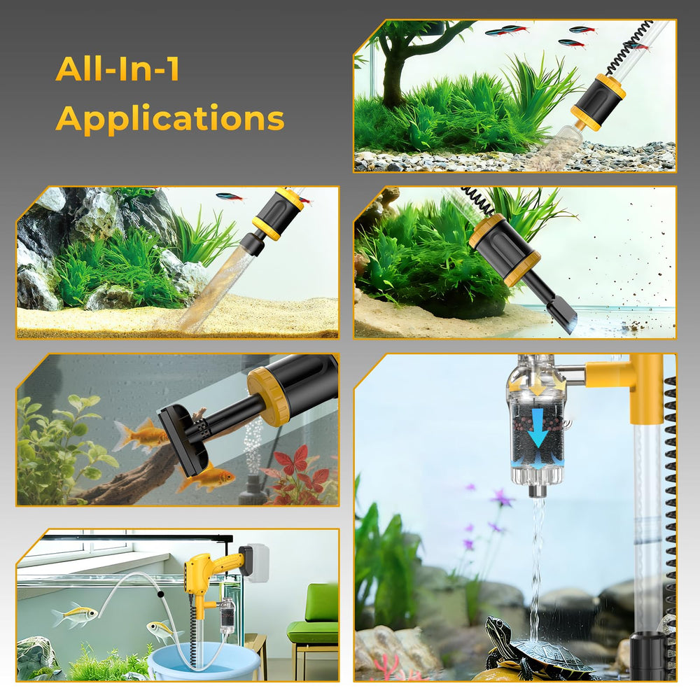 HiTauing multi-stage filtration helps keep tank water clear by trapping debris