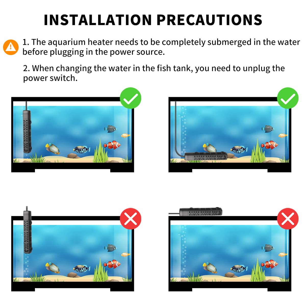 HiTauing green indicator confirms safe operation when water level is adequate.